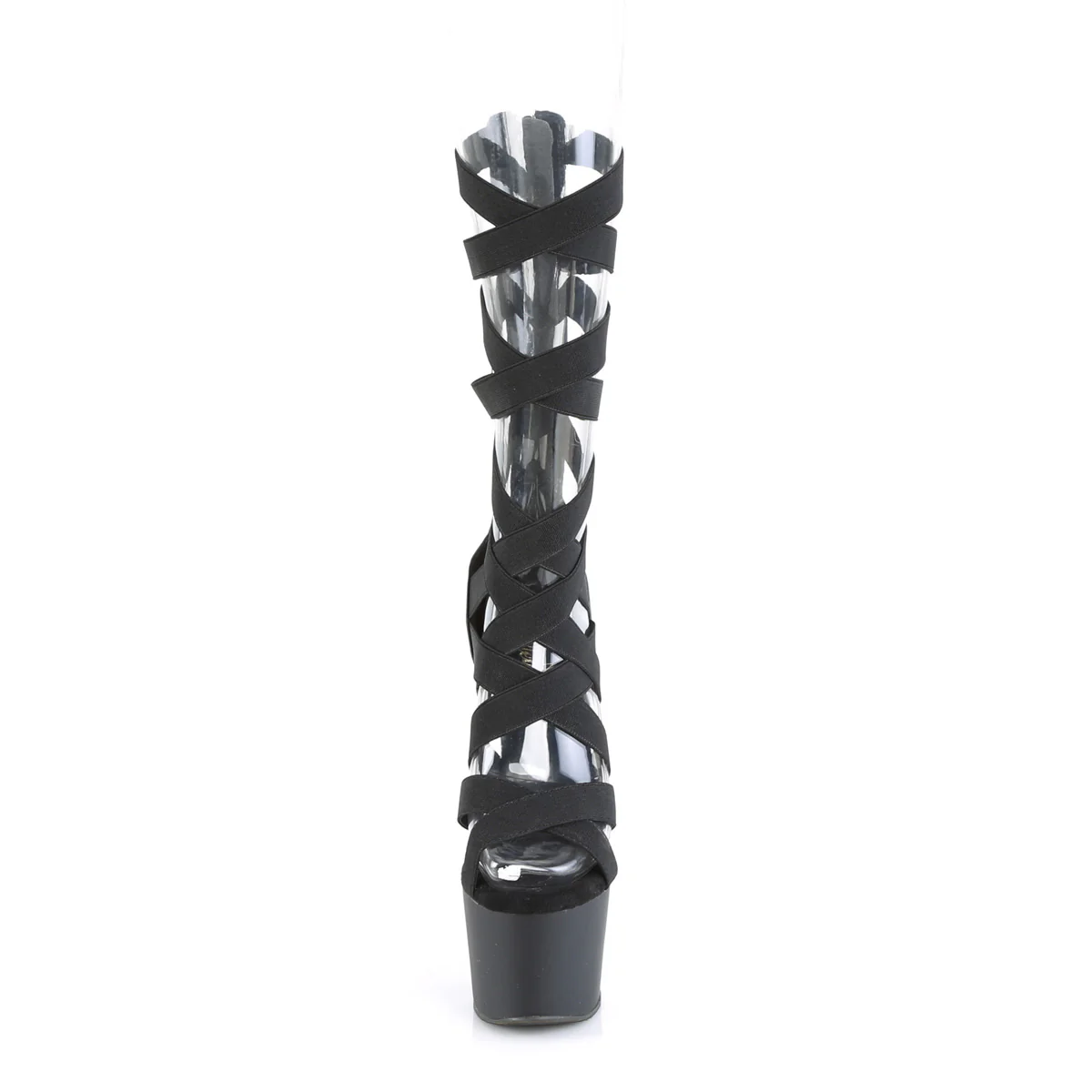 ADORE-700-48 Black Elastic Band-Faux Leather/Black Matte - Image 2
