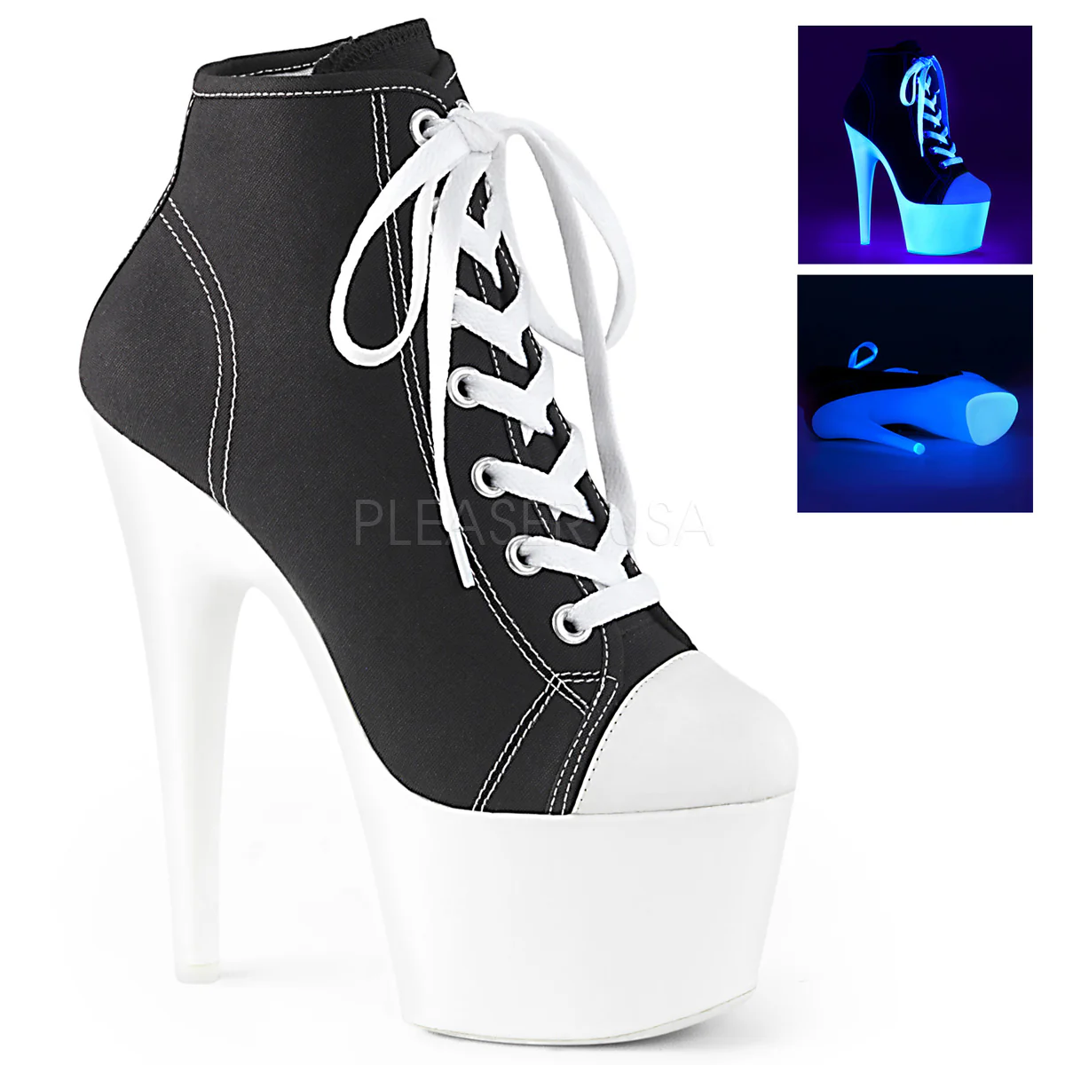 ADORE-700SK-02 Black Canvas/Neon White
