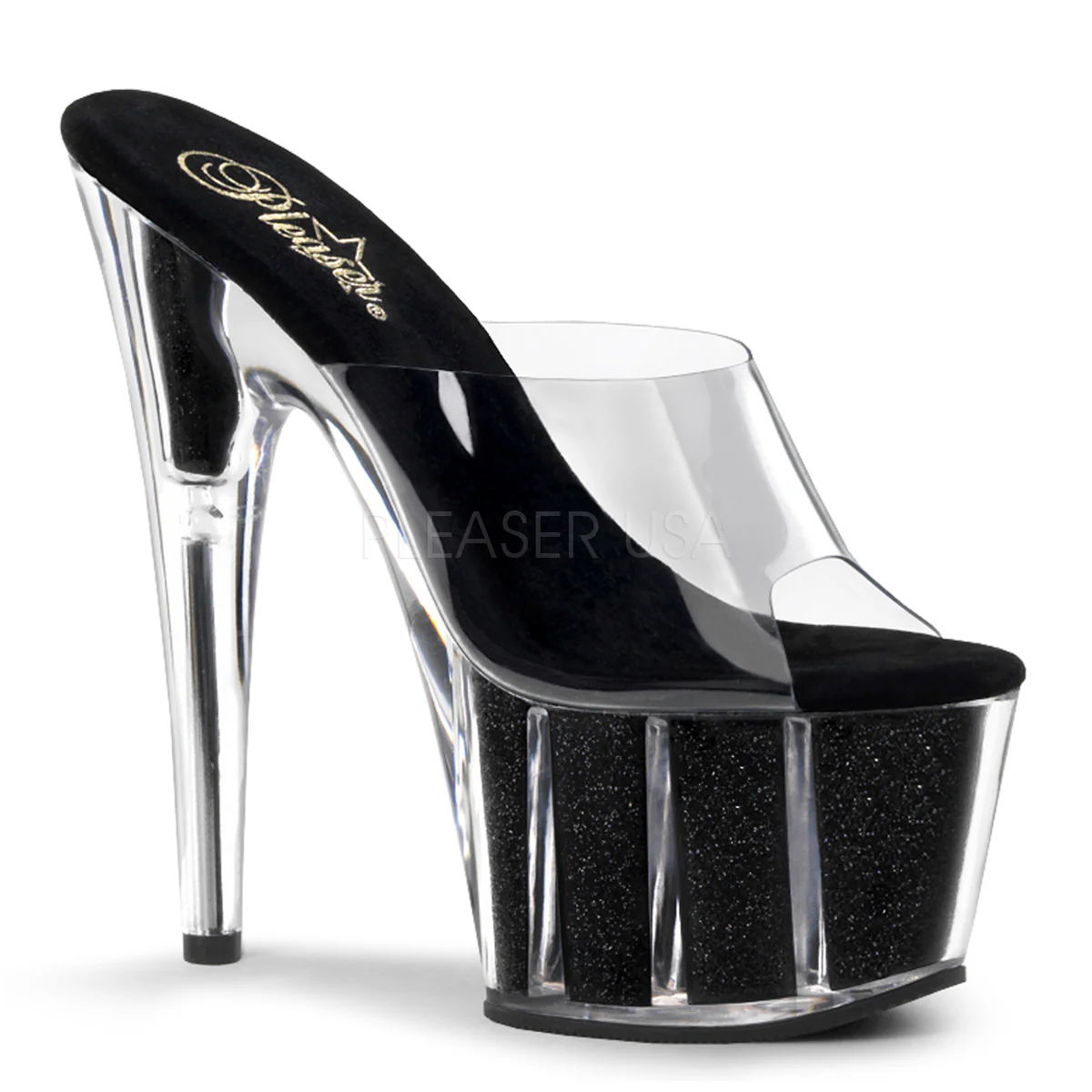 ADORE-701G  Clear/Black Glitter