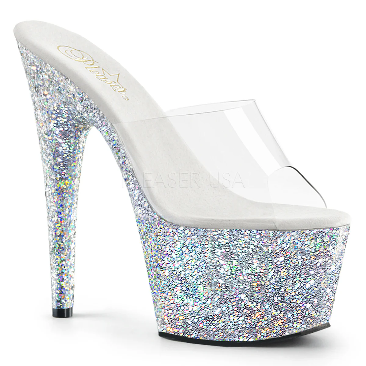 ADORE-701LG  Clear/Silver Multi Glitter