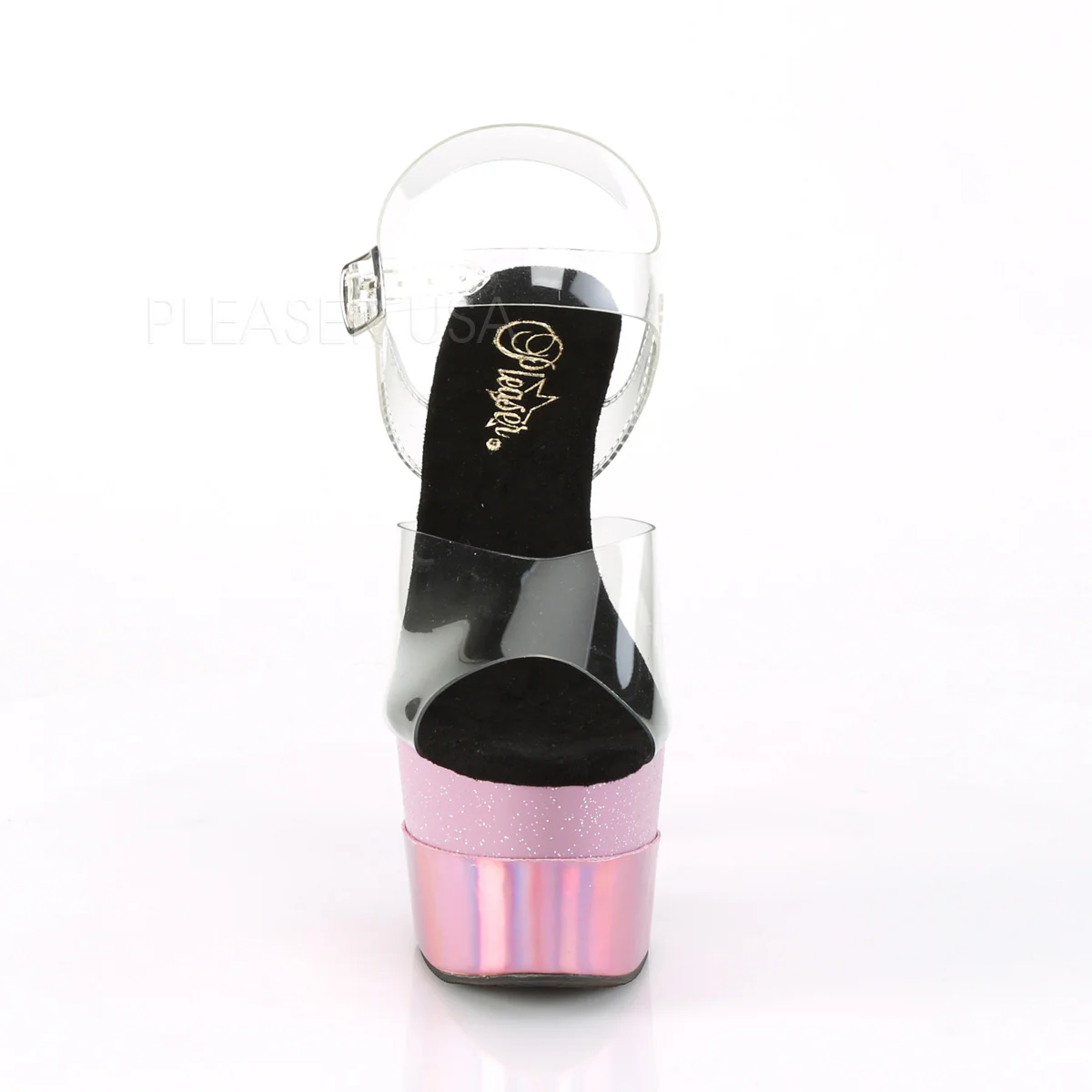 ADORE-708-2HGM  Clear/Baby Pink Glitter Hologram - Image 2