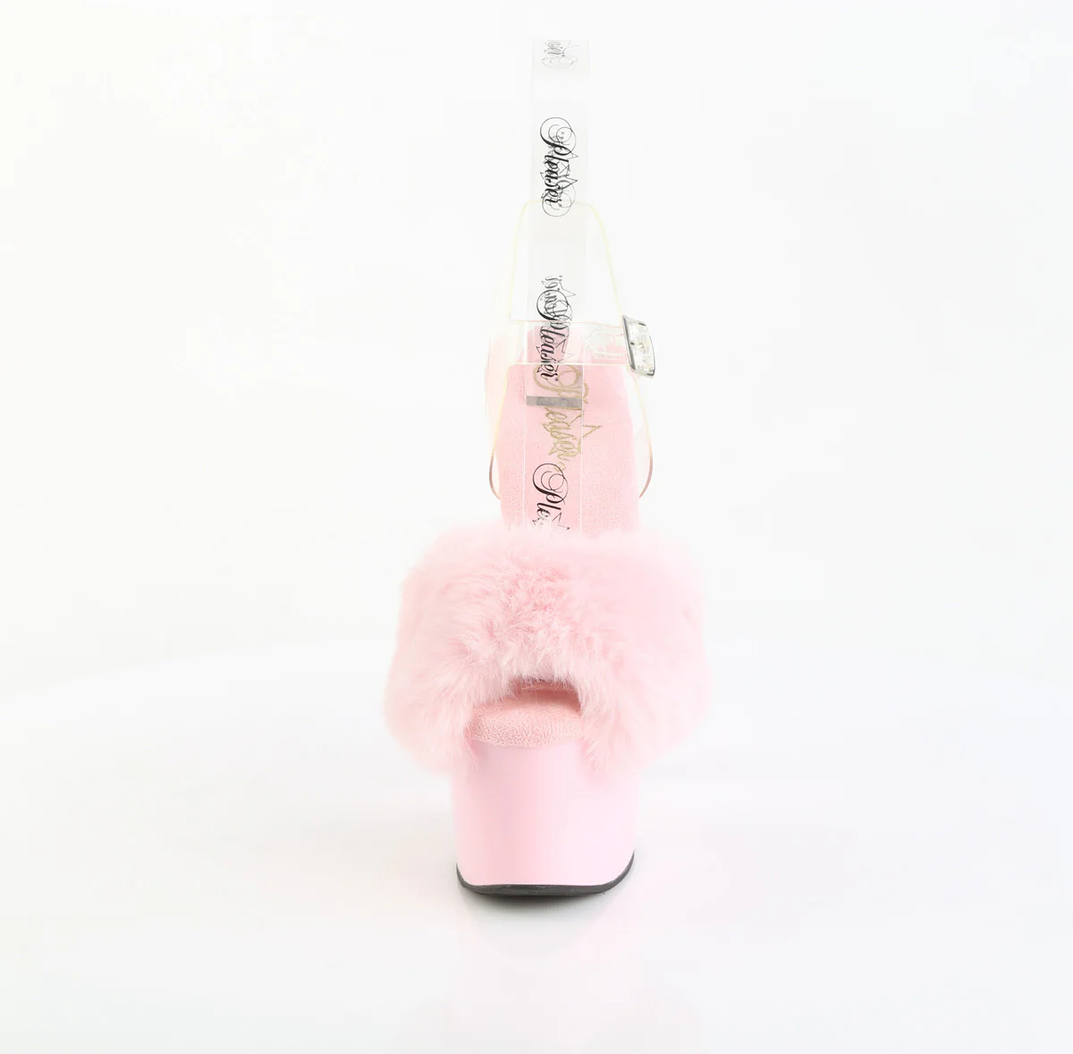 ADORE-708FUR  Baby Pink Faux Fur-Clear TPU/Baby Pink - Image 2