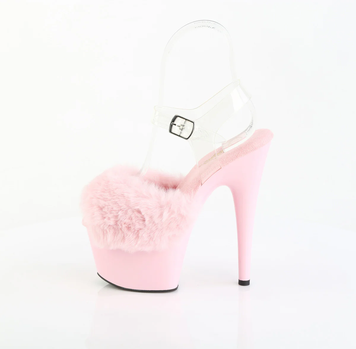 ADORE-708FUR  Baby Pink Faux Fur-Clear TPU/Baby Pink - Image 3