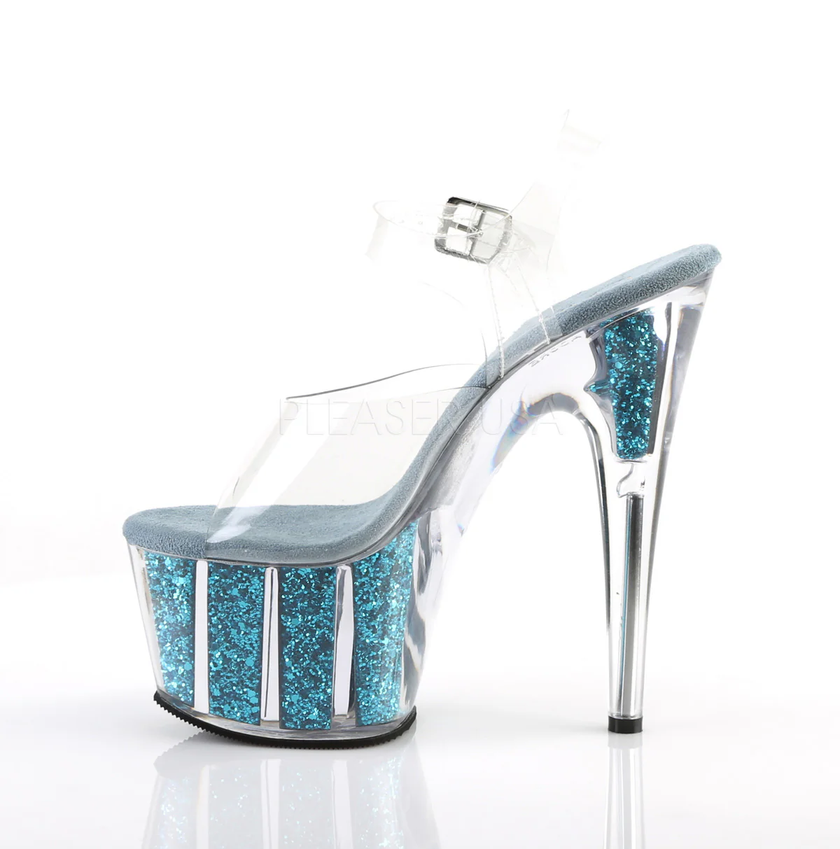 ADORE-708G  Clear/Turquoise Glitter Inserts - Image 3