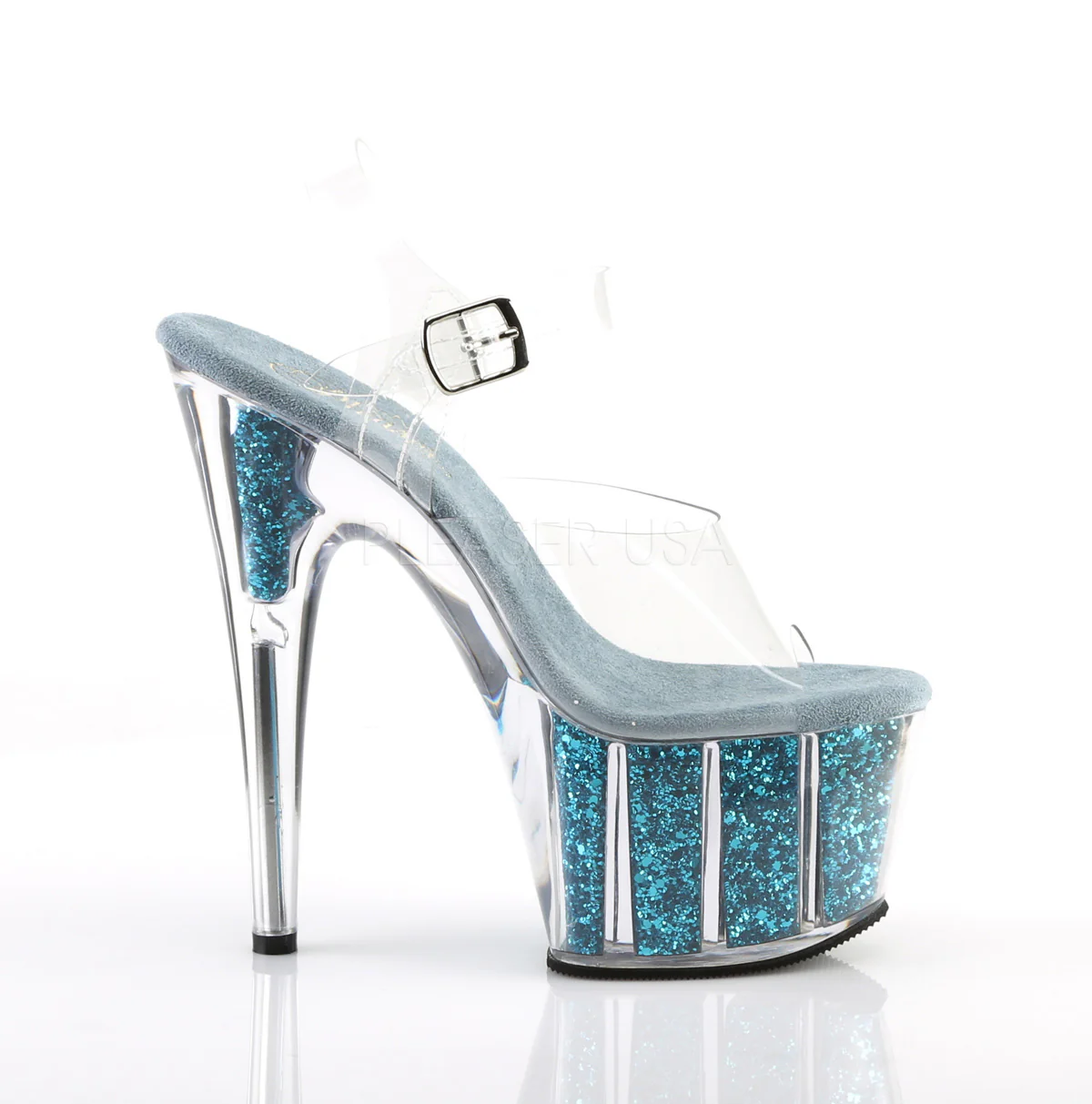 ADORE-708G  Clear/Turquoise Glitter Inserts - Image 5