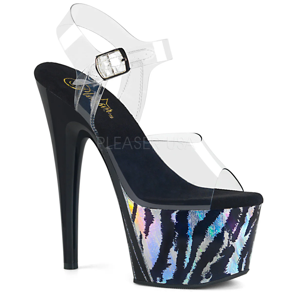 ADORE-708HP-2  Clear/Black-Silver Hologram