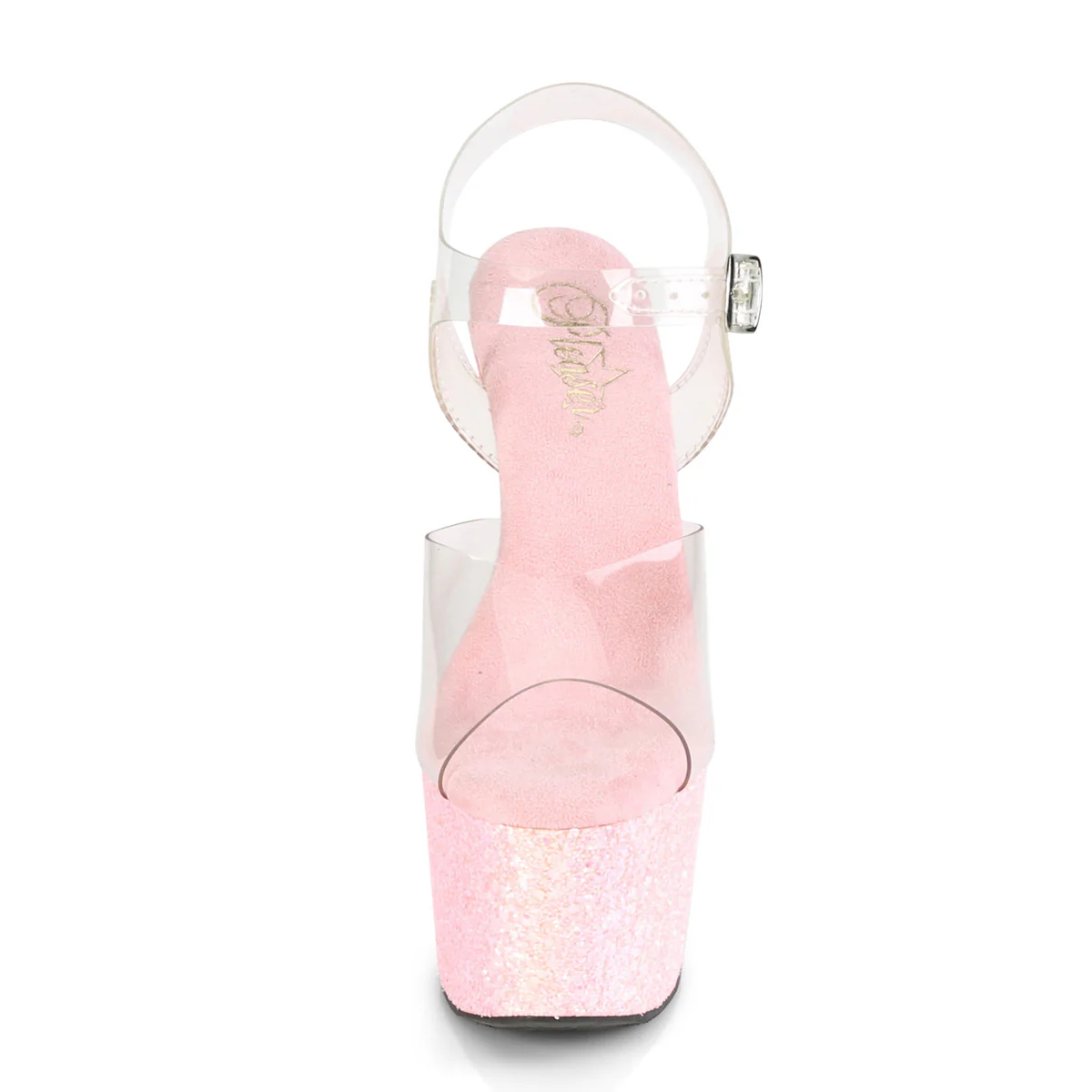 ADORE-708LG  Clear/Baby Pink Glitter - Image 2