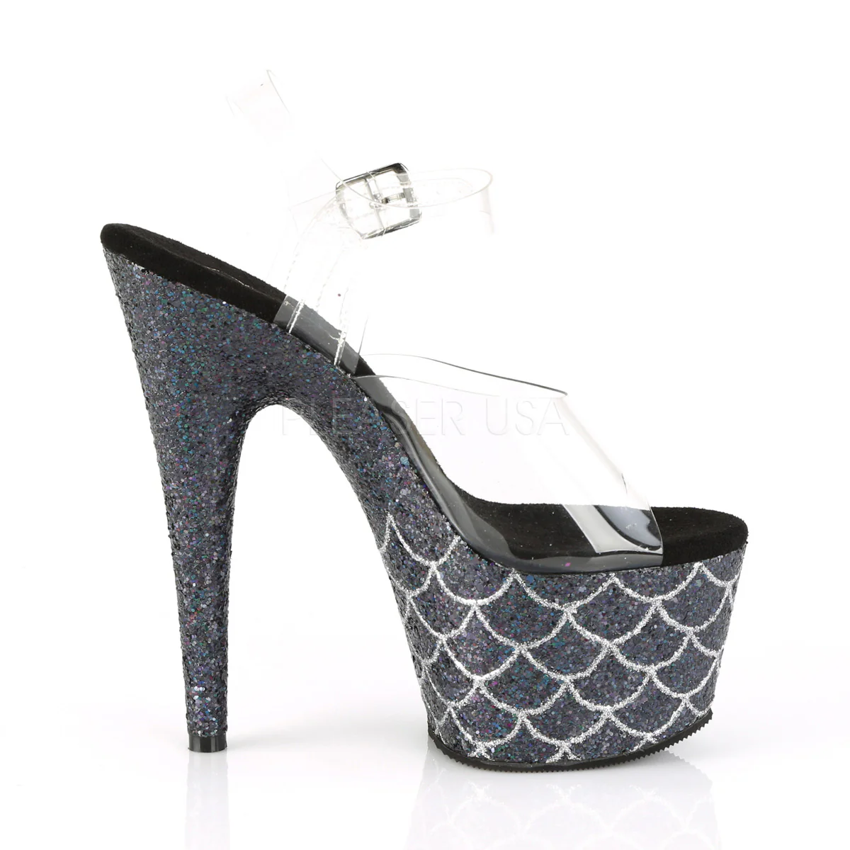ADORE-708MSLG  Clear/Black Multi Glitter - Image 5