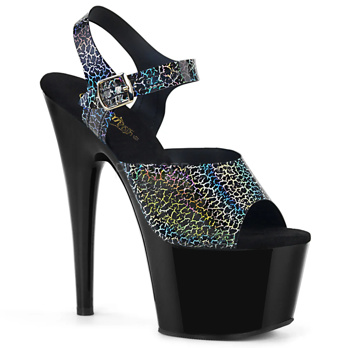 ADORE-708N-CK  Black Cracker Hologram TPU/Black