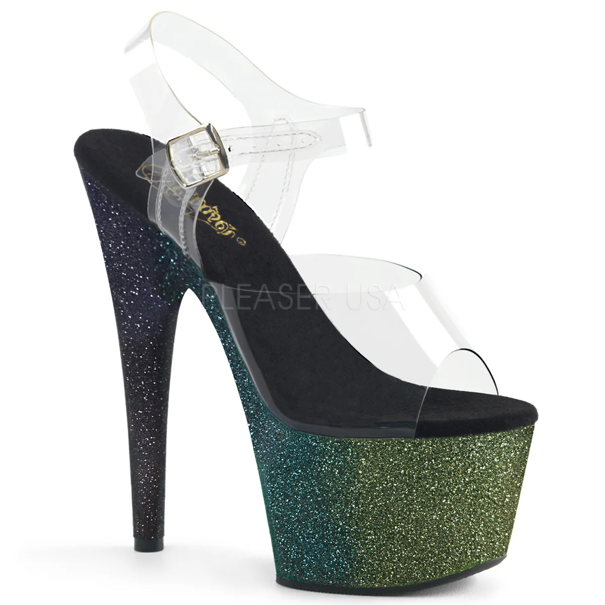 ADORE-708OMBRE Clear/Emerald-Poison-Black Ombre