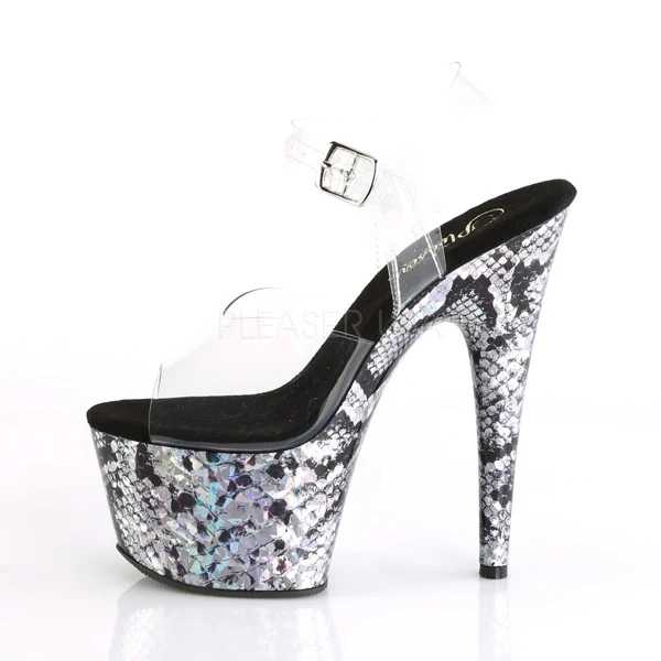 ADORE-708SP  Clear/Silver Holo Snake Print - Image 2