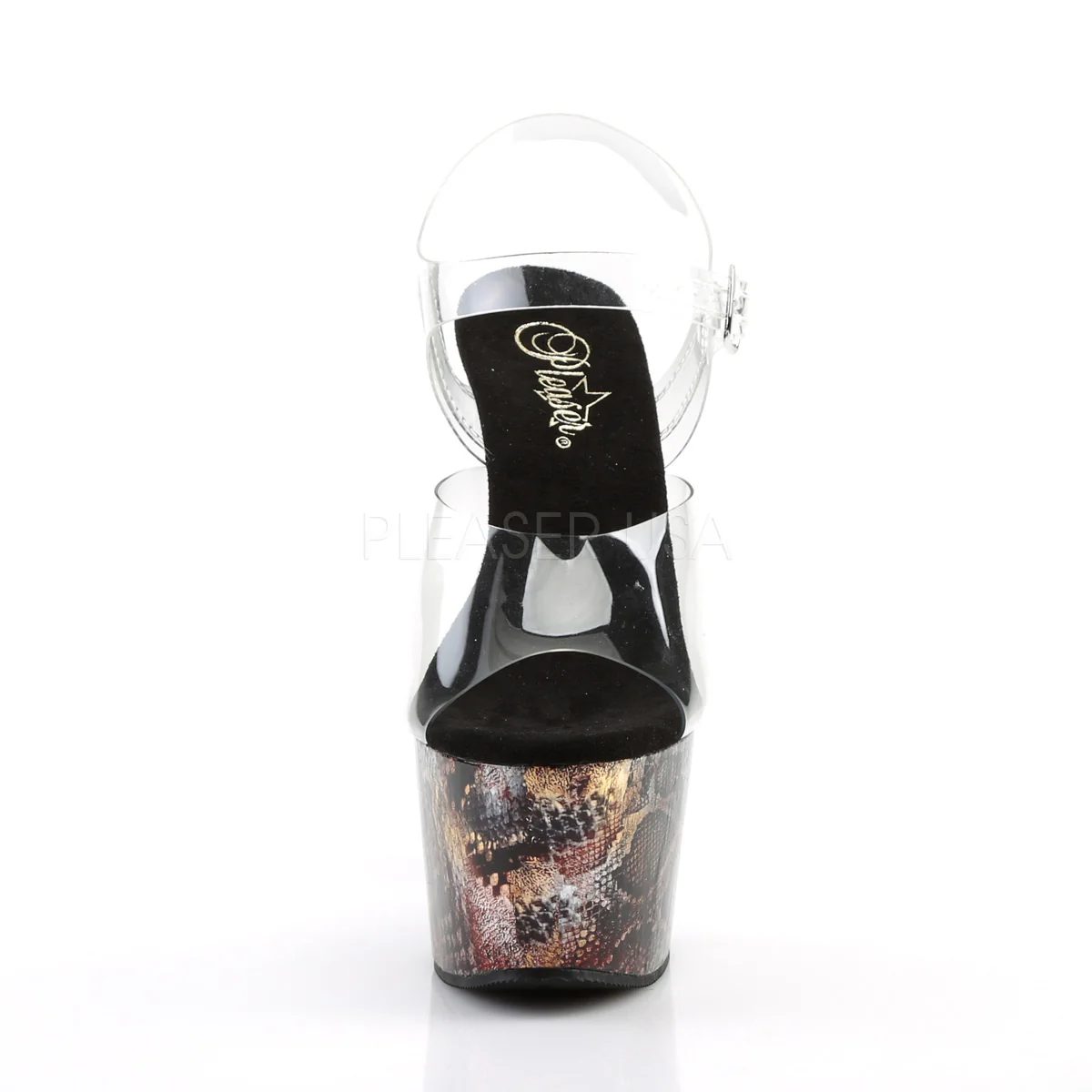 ADORE-708SP Clear/Tan Snake Print - Image 2