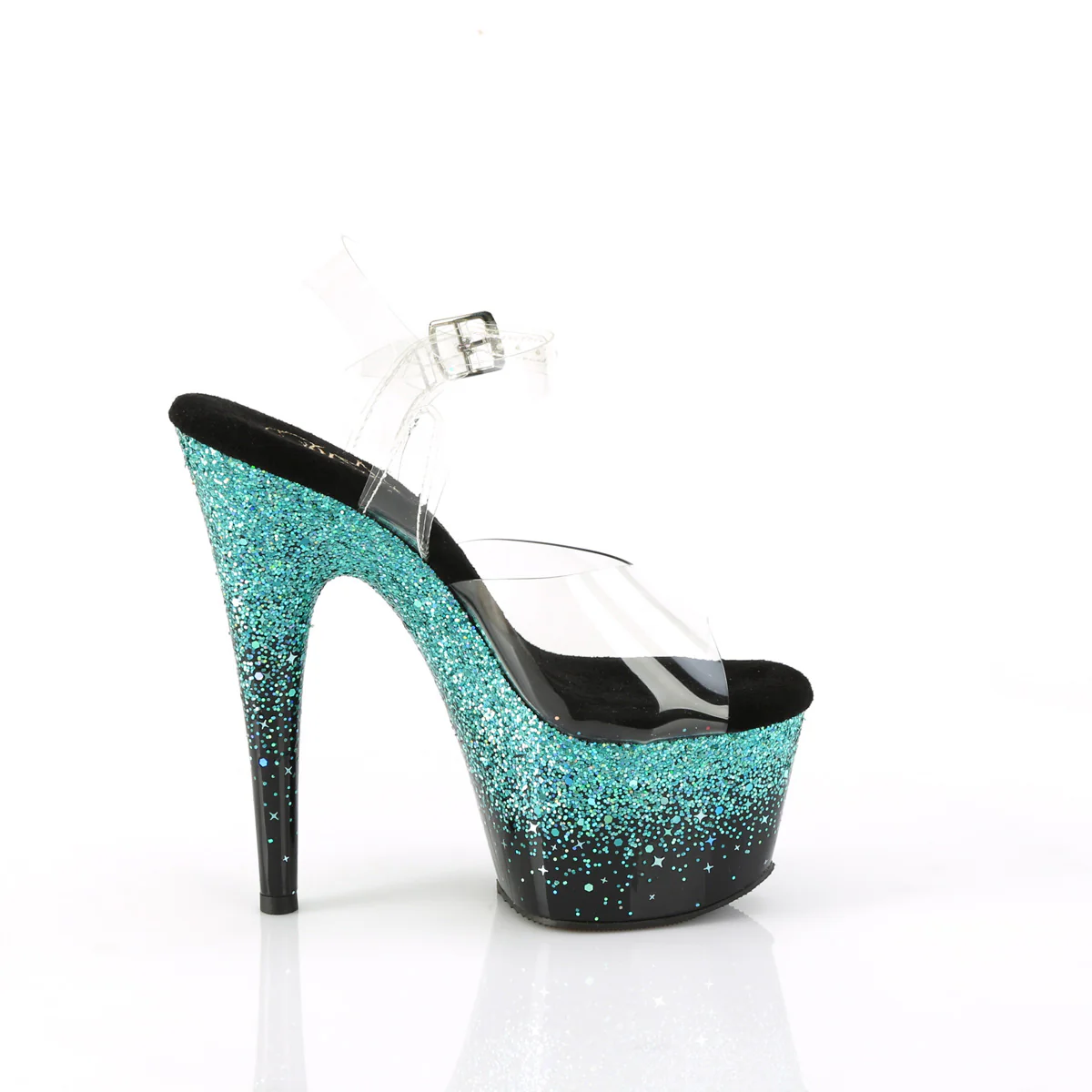 ADORE-708SS Clear/Black-Turquoise Multi Glitter - Image 5