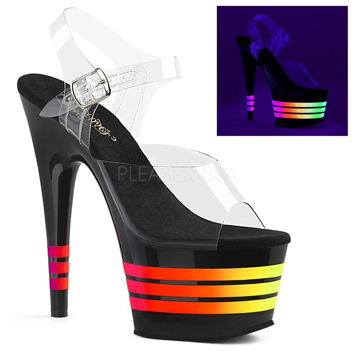 ADORE-708UVLN Clear/Black-Neon