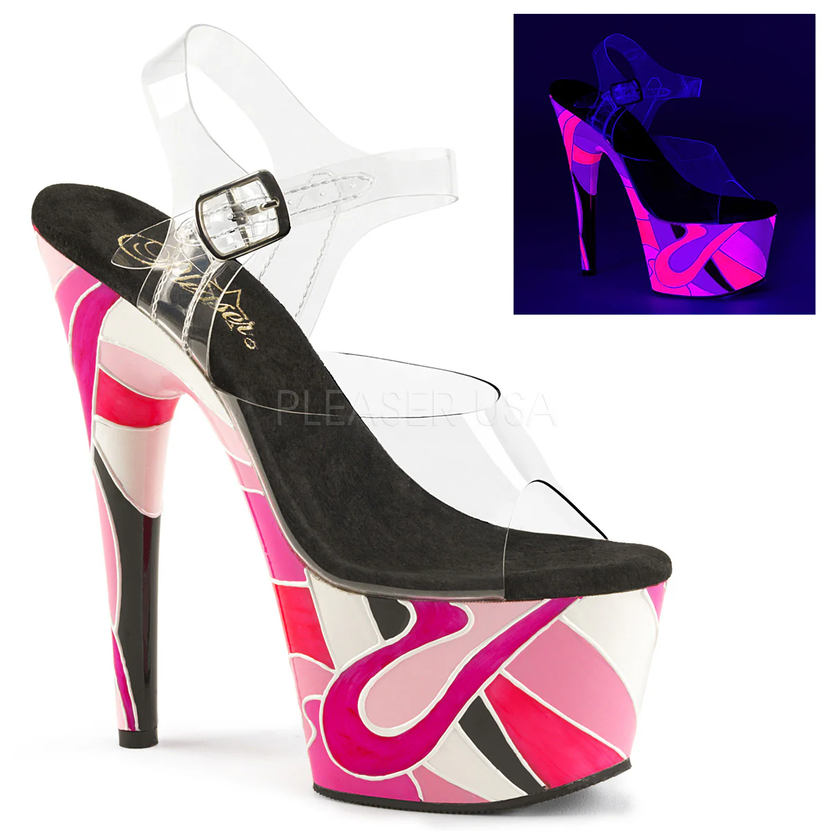 ADORE-708UVR Clear/Pink Multi