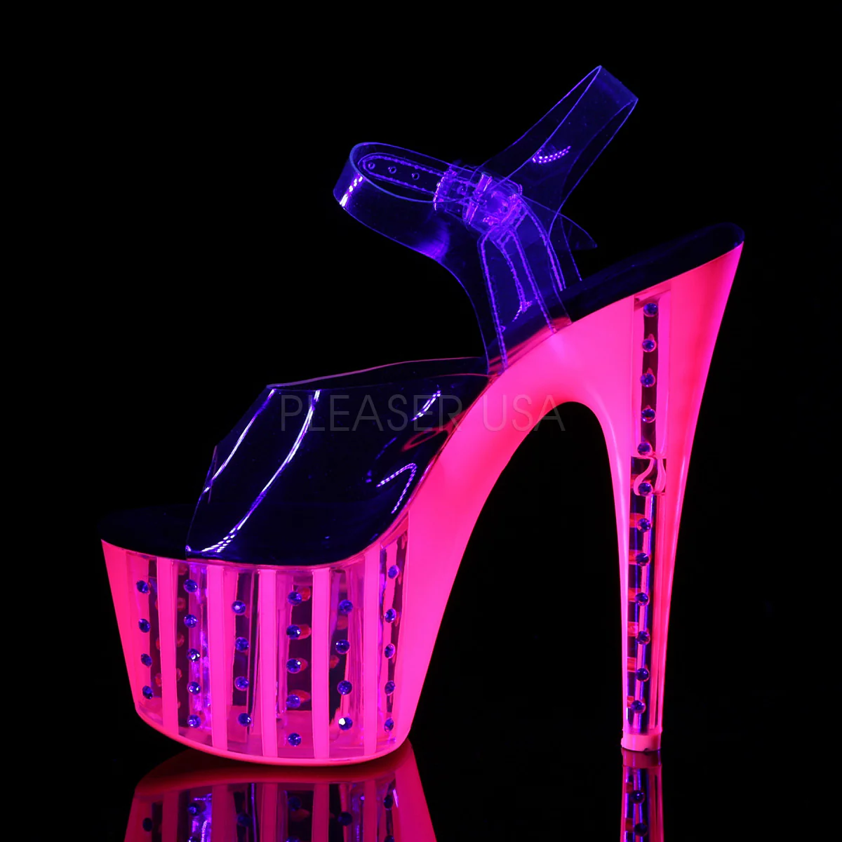 ADORE-708VLRS  Clear/Neon Hot Pink - Image 3