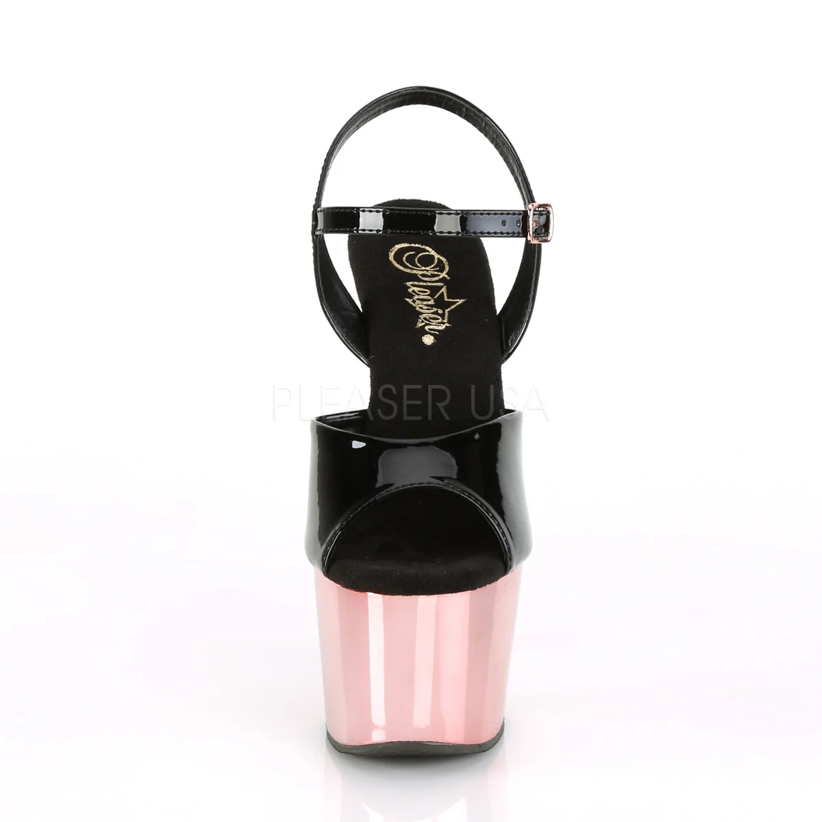 ADORE-709  Black Patent/Rose Gold Chrome - Image 2