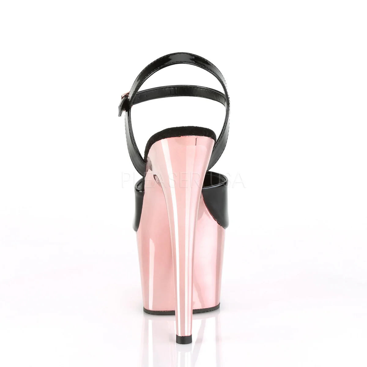 ADORE-709  Black Patent/Rose Gold Chrome - Image 4