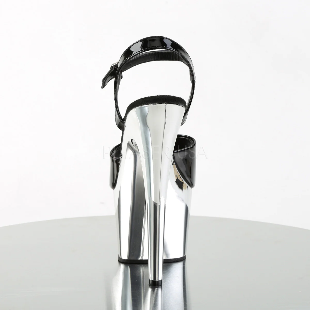 ADORE-709  Black Patent/Silver Chrome - Image 4