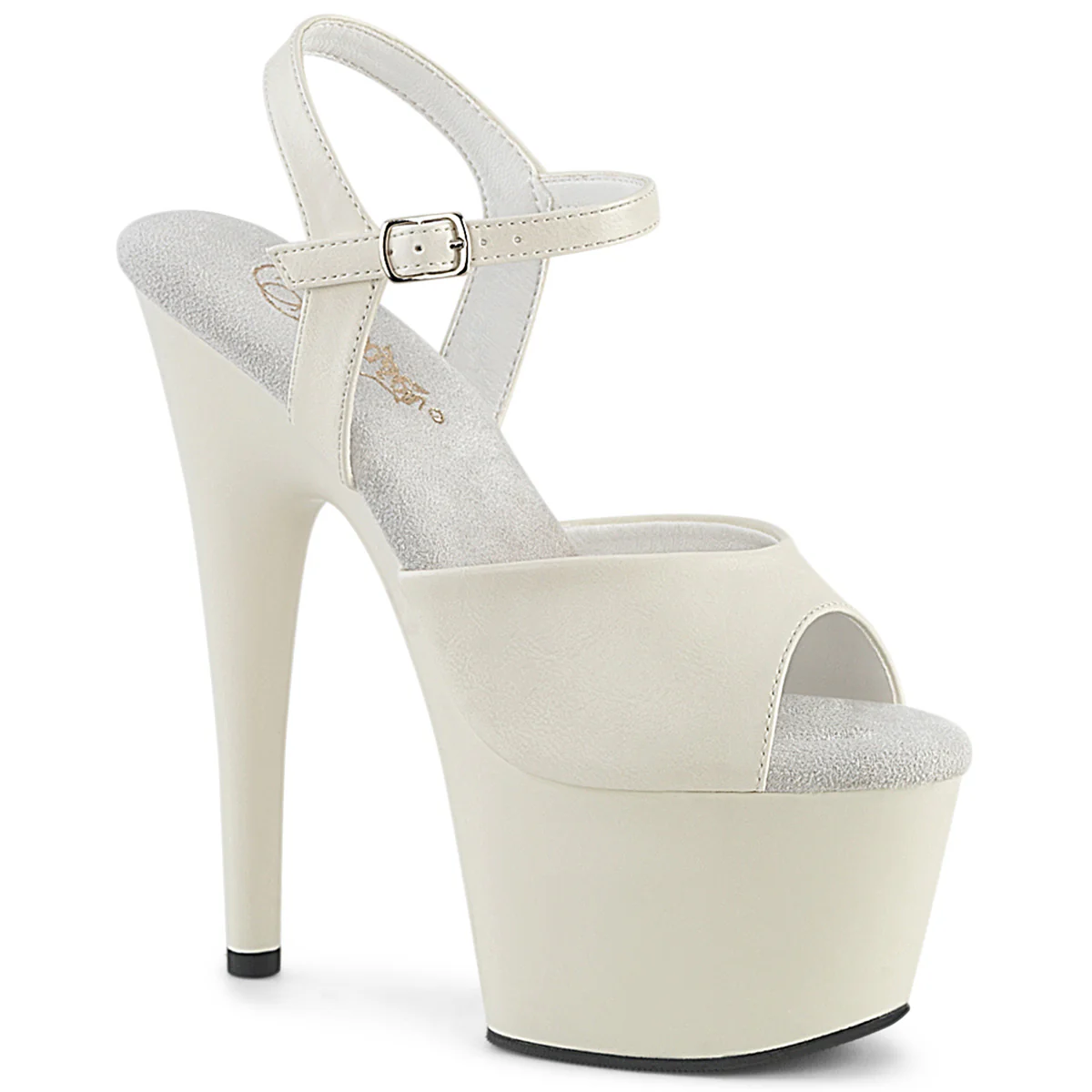 ADORE-709 Off-White Faux Leather/Off-White Matte