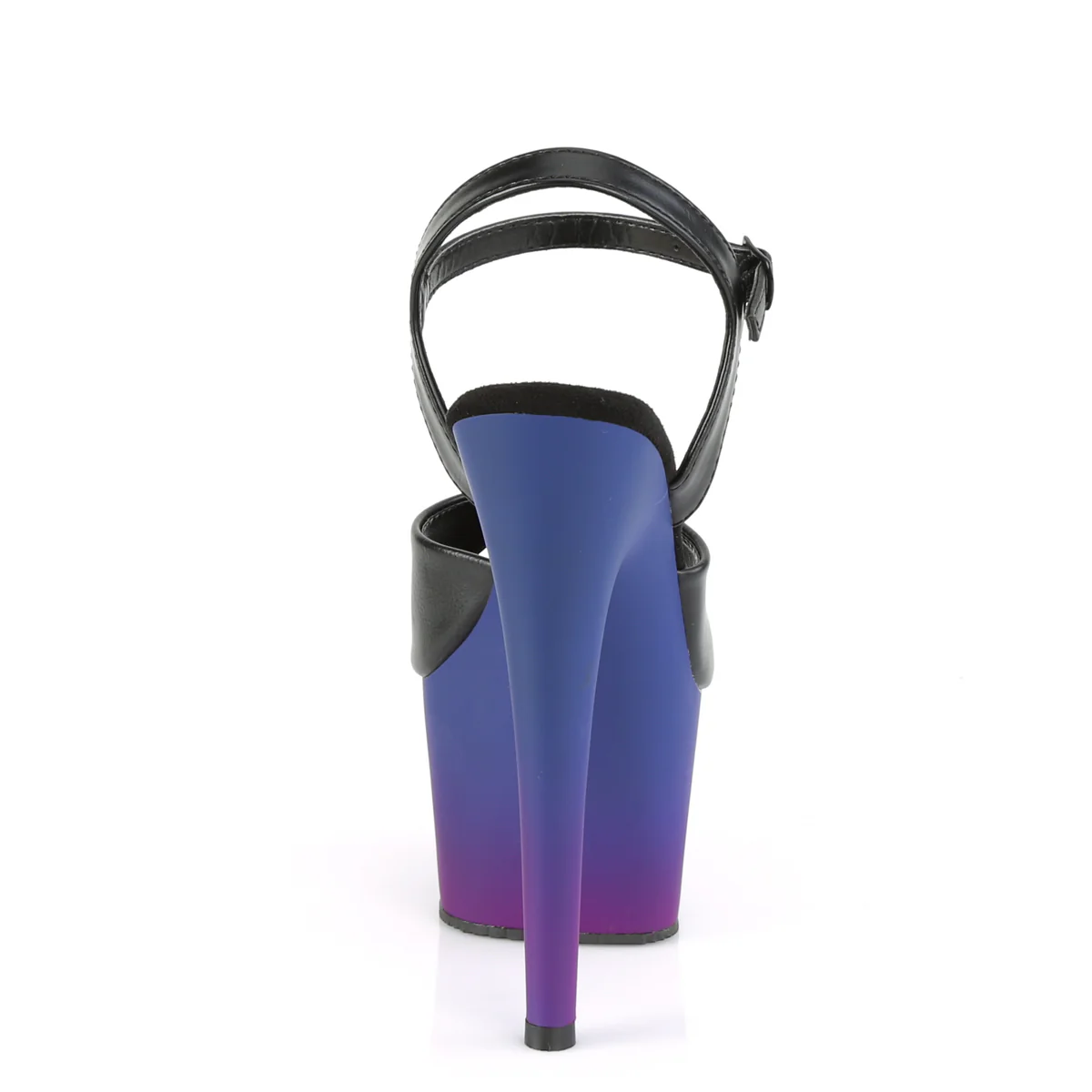 ADORE-709BP  Black Faux Leather/Blue-Purple Ombre - Image 4