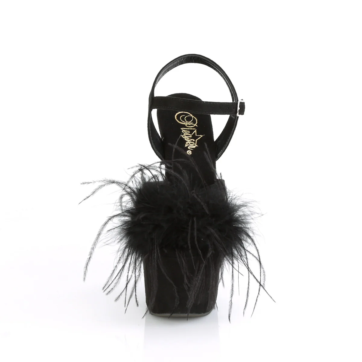 ADORE-709F  Black Faux Suede-Feather/Black Faux Suede - Image 2