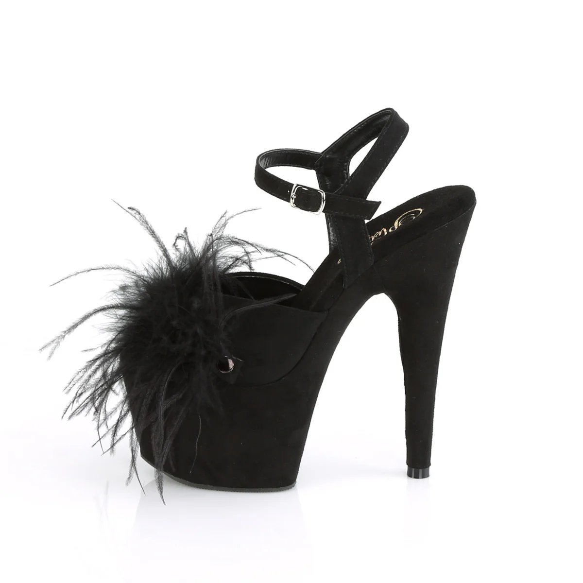 ADORE-709F  Black Faux Suede-Feather/Black Faux Suede - Image 3