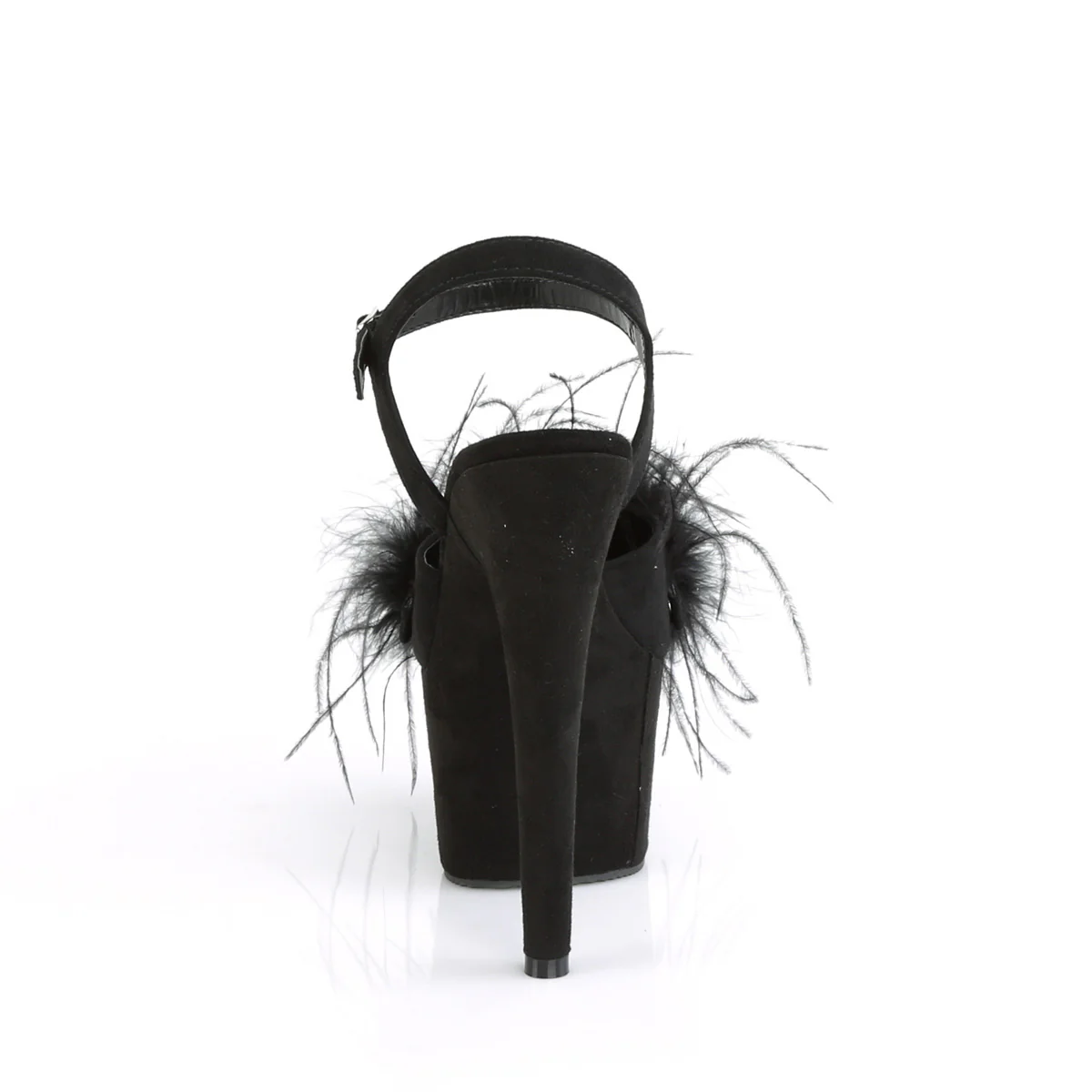 ADORE-709F  Black Faux Suede-Feather/Black Faux Suede - Image 4