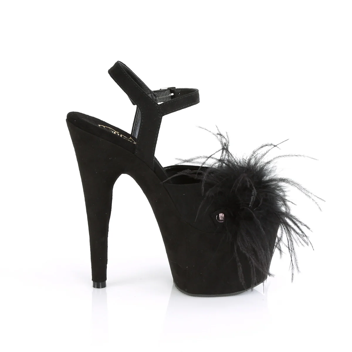 ADORE-709F  Black Faux Suede-Feather/Black Faux Suede - Image 5