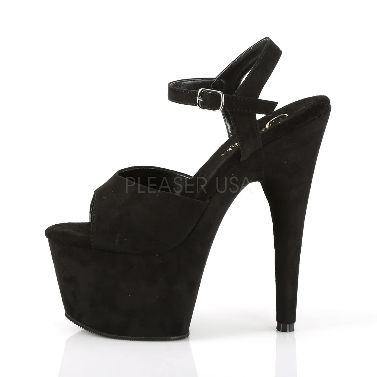 ADORE-709FS  Black Faux Suede/Black Faux Suede - Image 3