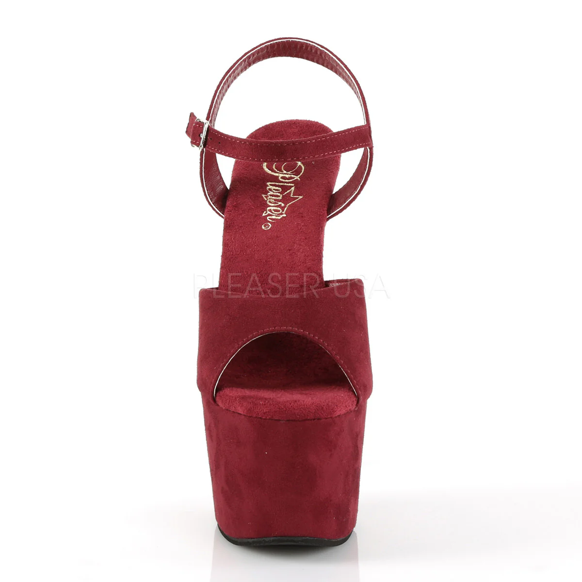 ADORE-709FS Burgundy Faux Suede/Burgundy Faux Suede - Image 2