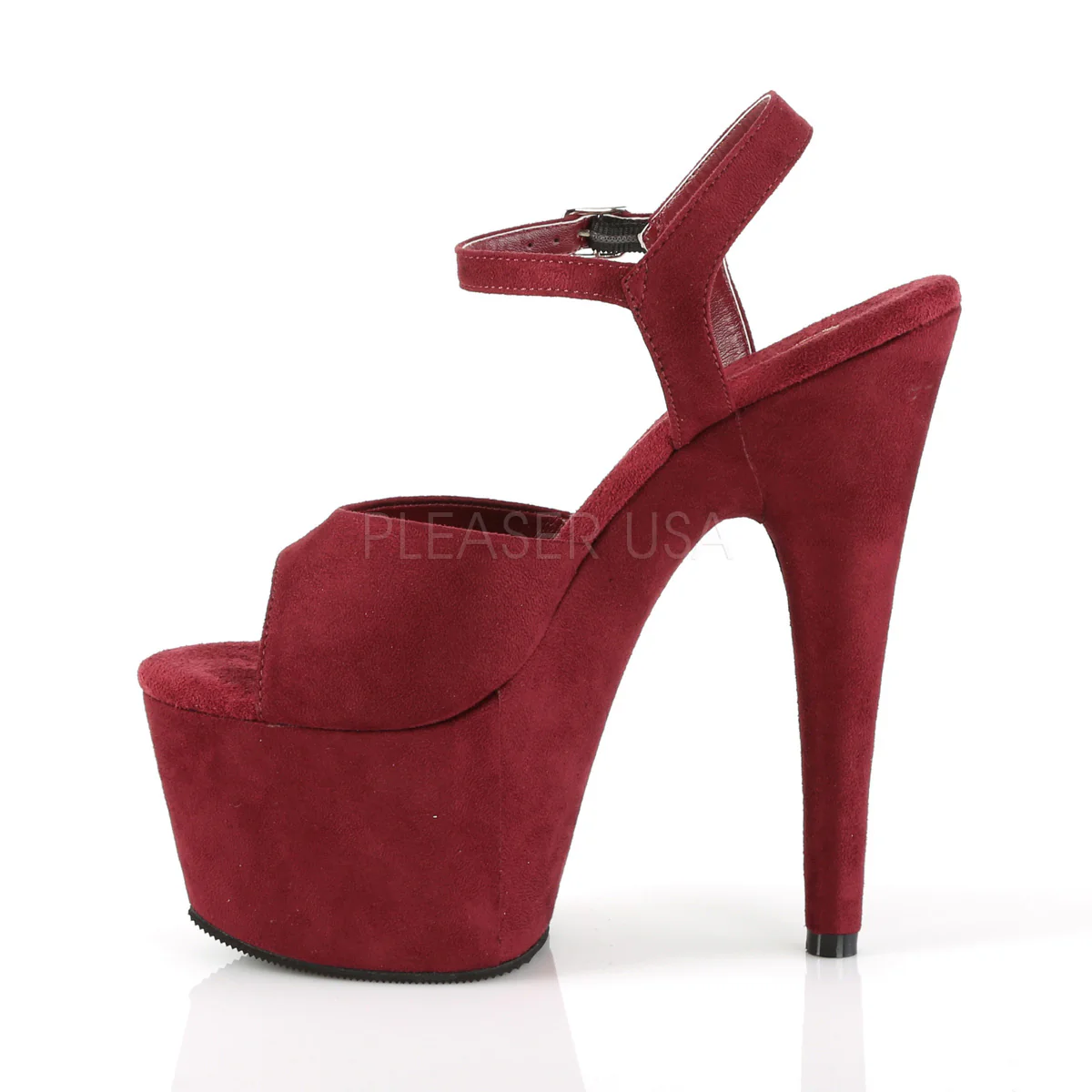 ADORE-709FS Burgundy Faux Suede/Burgundy Faux Suede - Image 3