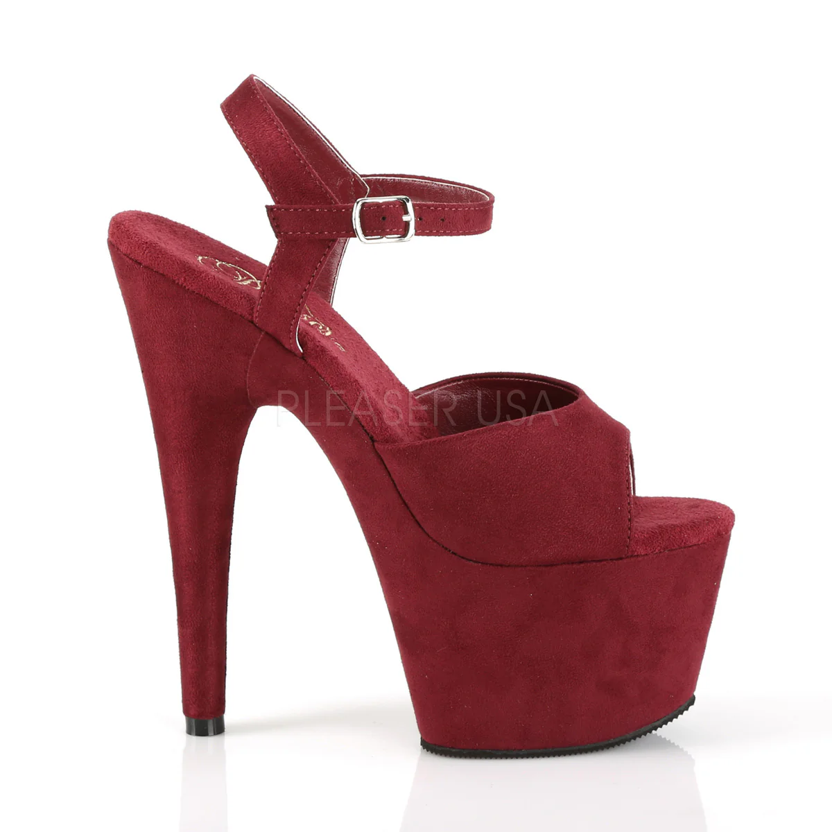 ADORE-709FS Burgundy Faux Suede/Burgundy Faux Suede - Image 5