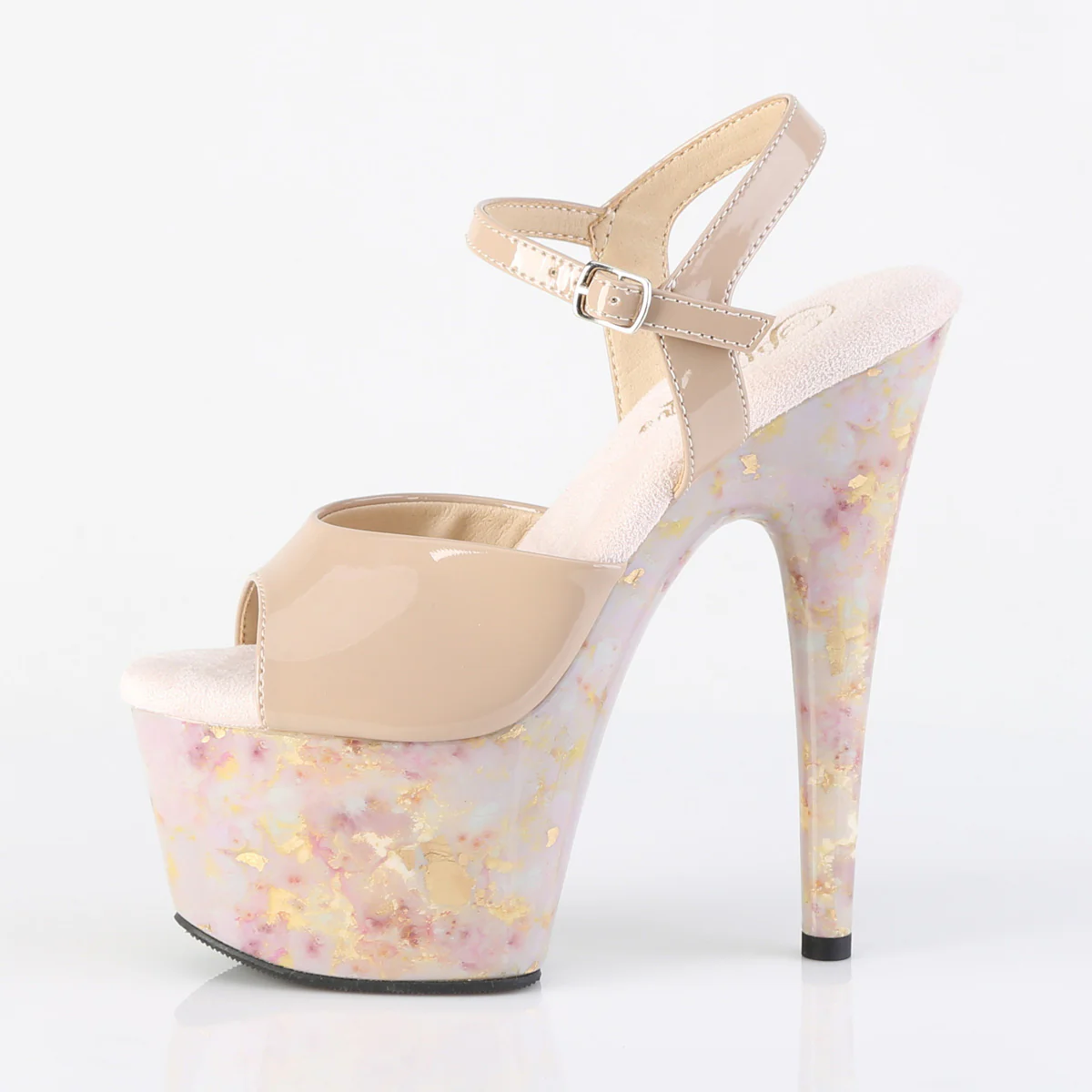 ADORE-709MB  Nude Patent/Blush-Gold Marble - Image 3