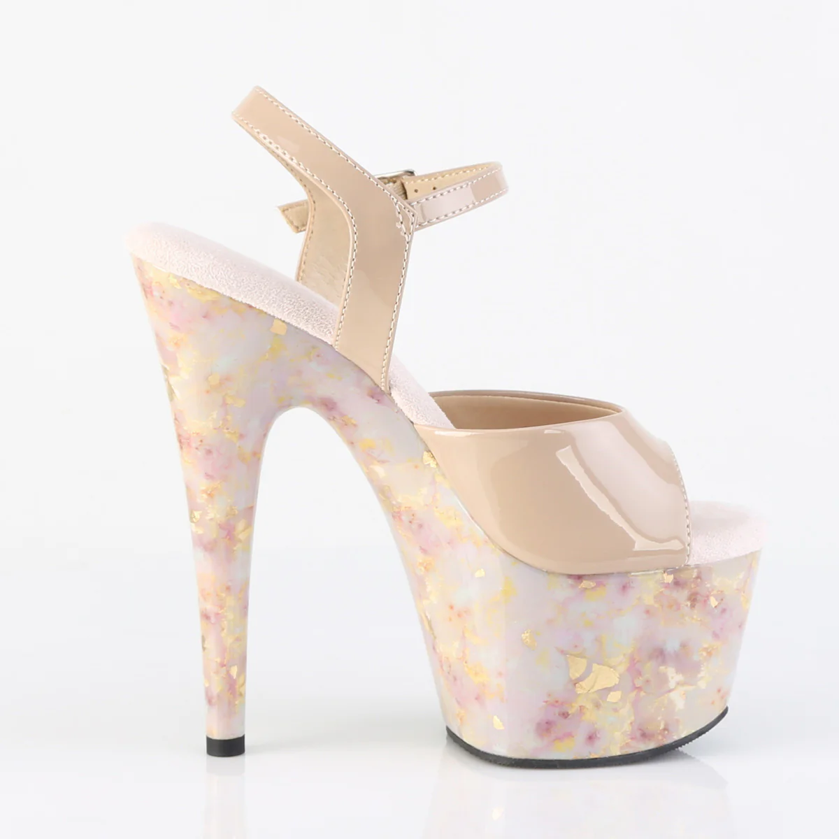 ADORE-709MB  Nude Patent/Blush-Gold Marble - Image 5