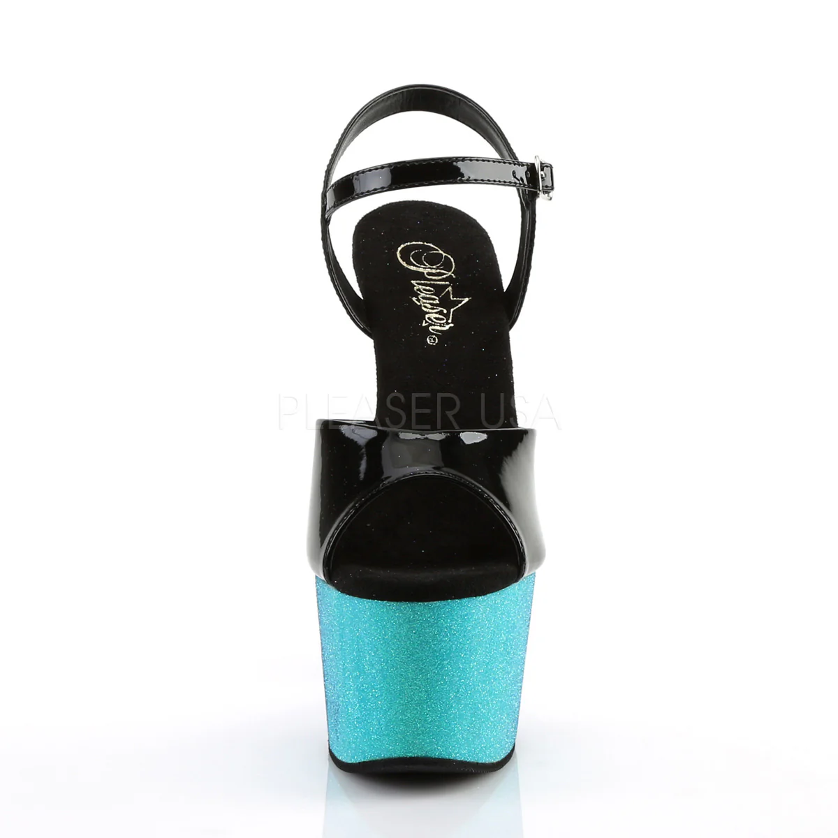 ADORE-709OMBRE  Black Patent/Aqua-Blue Ombre - Image 2