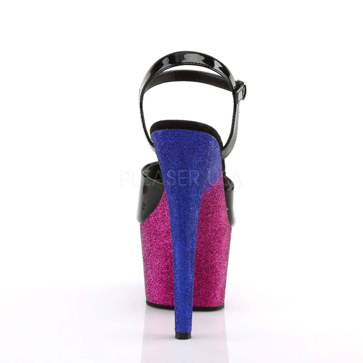 ADORE-709OMBRE  Black Patent/Fuchsia-Blue Ombre - Image 4