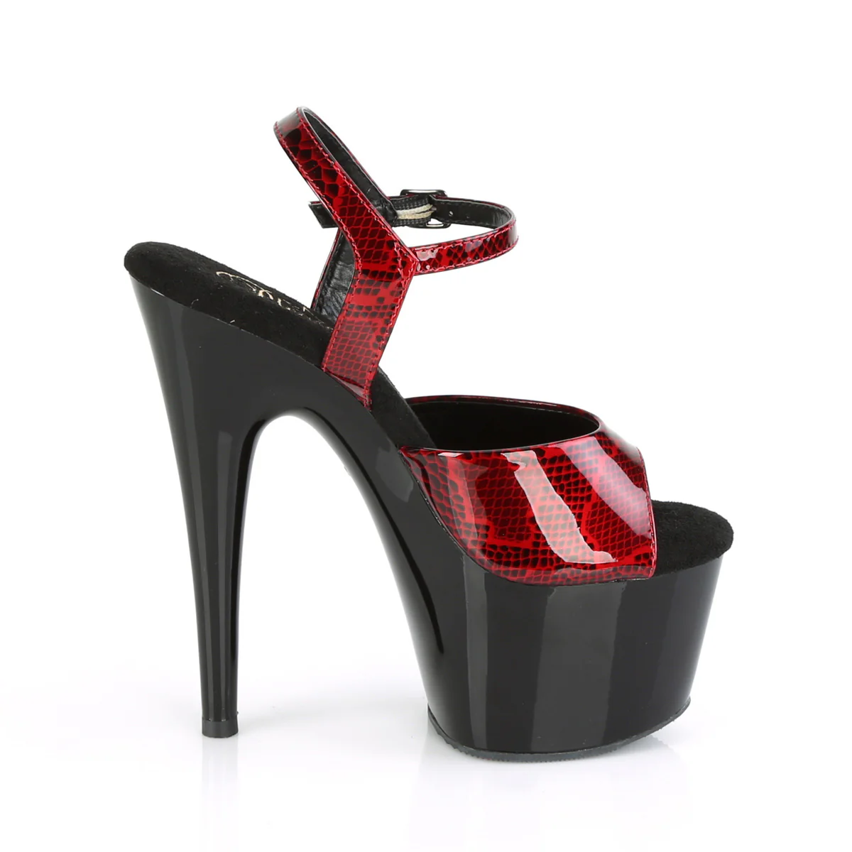 ADORE-709SP  Red Snake Skin Print Patent/Black - Image 5
