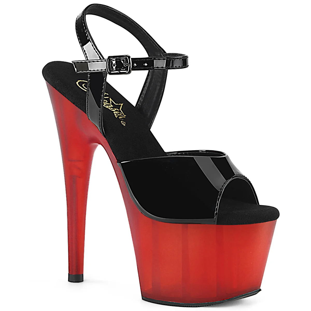 ADORE-709T Black Patent/Frosted Red