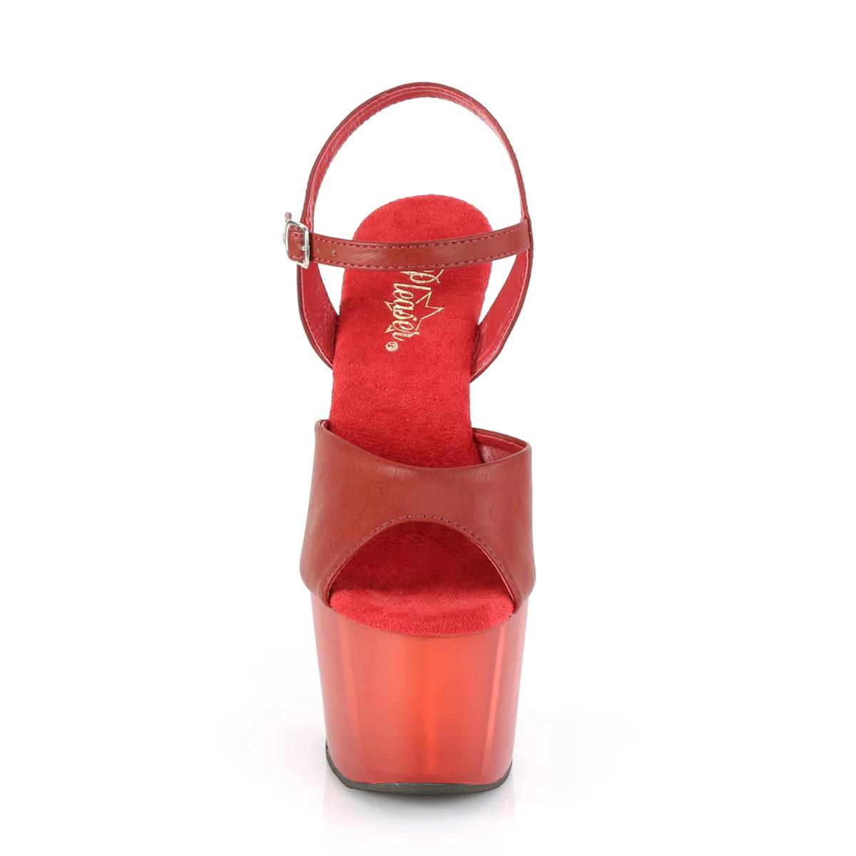 ADORE-709T Red Faux Leather/Frosted Red - Image 2