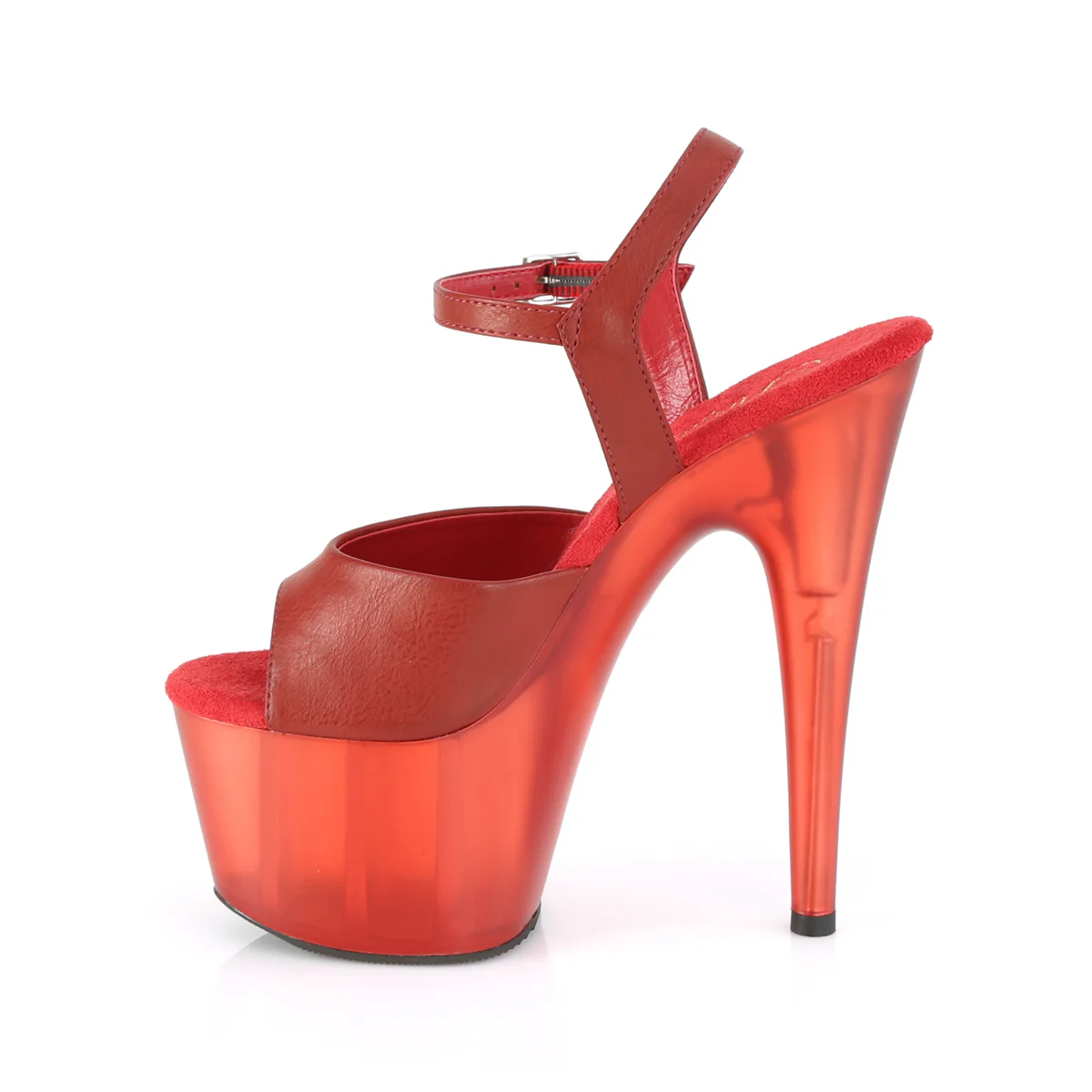 ADORE-709T Red Faux Leather/Frosted Red - Image 3