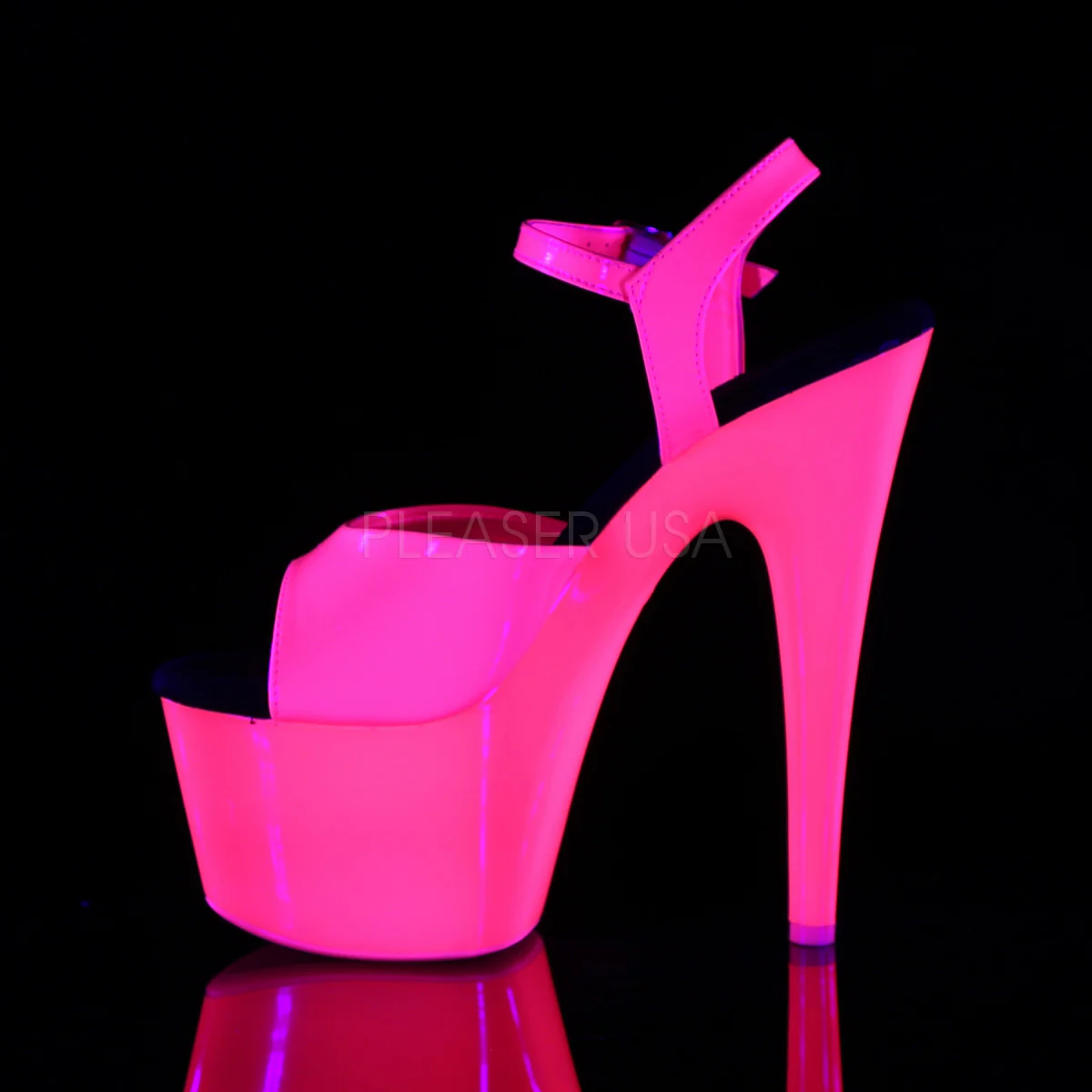 ADORE-709UV Neon Hot Pink Patent/Neon Hot Pink - Image 3