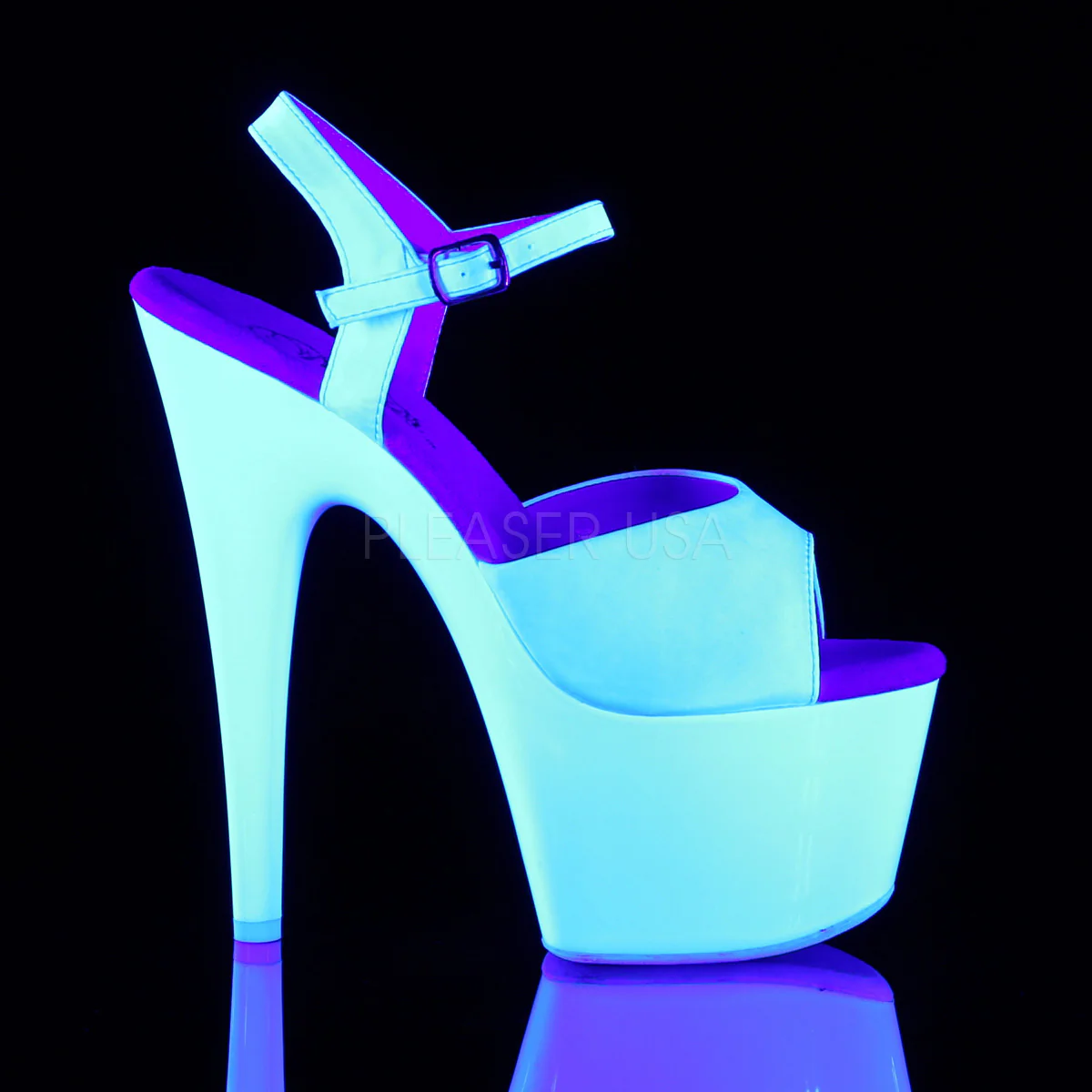 ADORE-709UV  White Satin/Neon White - Image 5