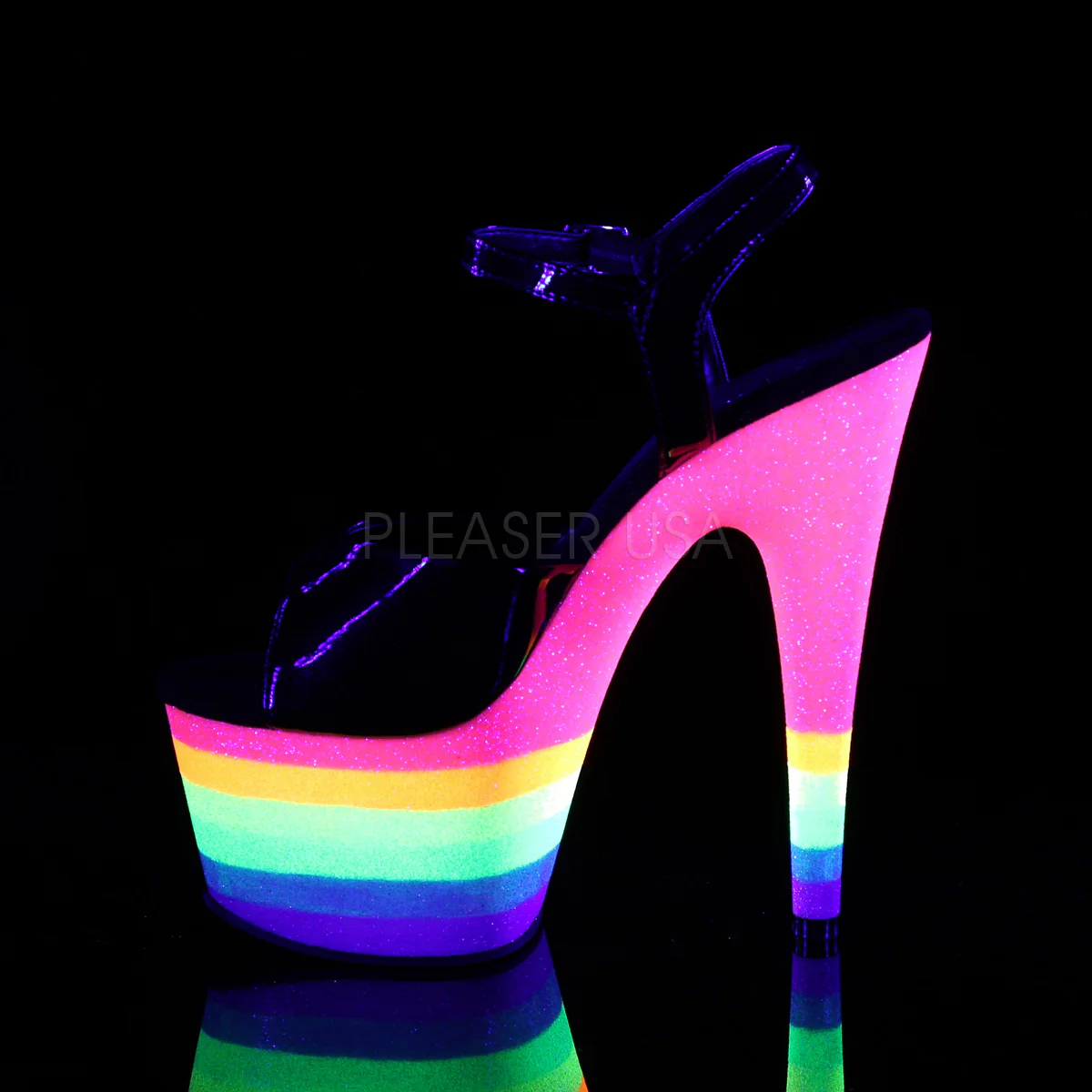 ADORE-709UVRB Black/Neon Rainbow Glitter - Image 2