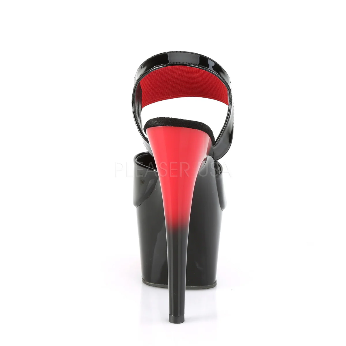 ADORE-714BR Black Patent-Red Elastic Band/Red-Black - Image 4
