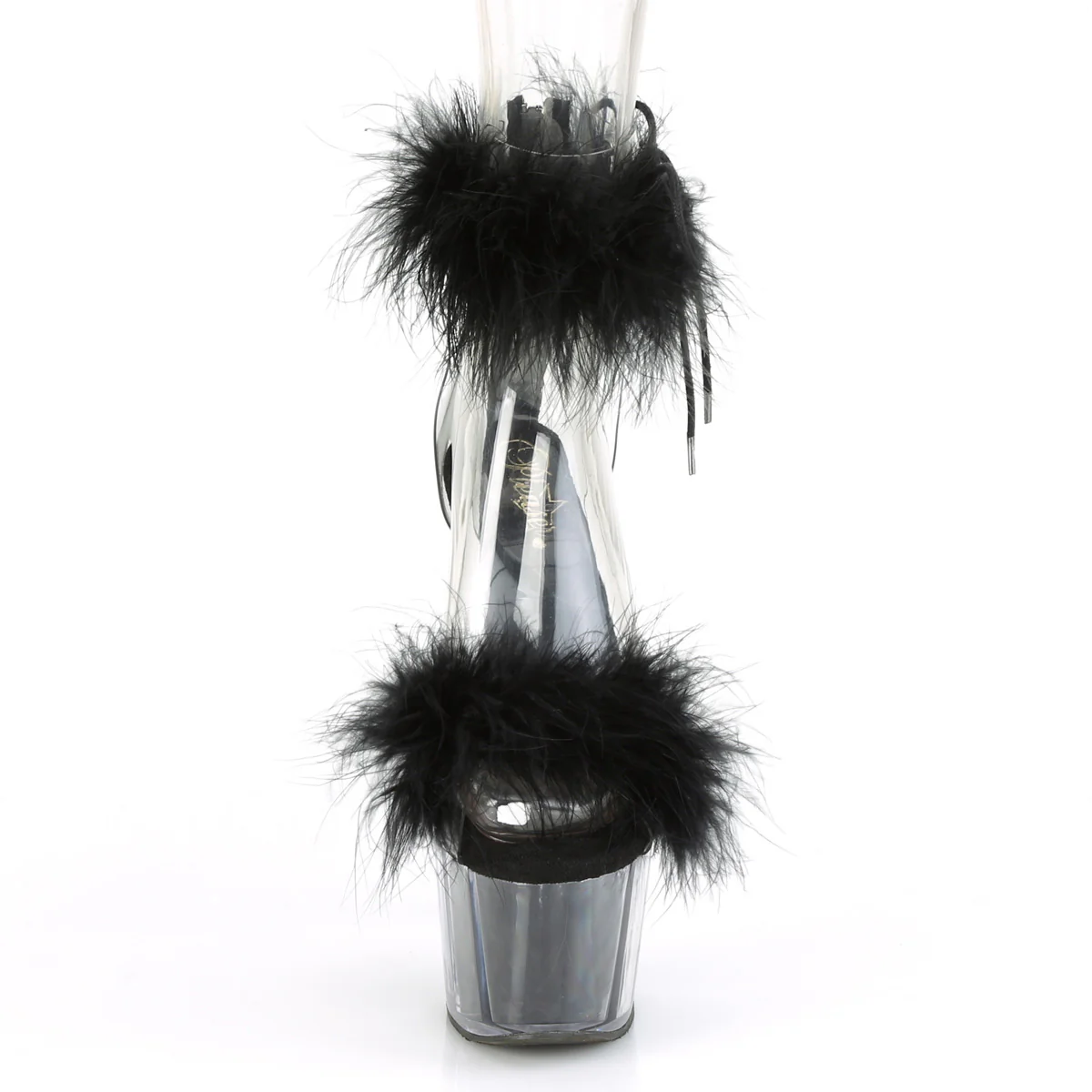 ADORE-724F Clear-Black Fur/Black Fur - Image 2