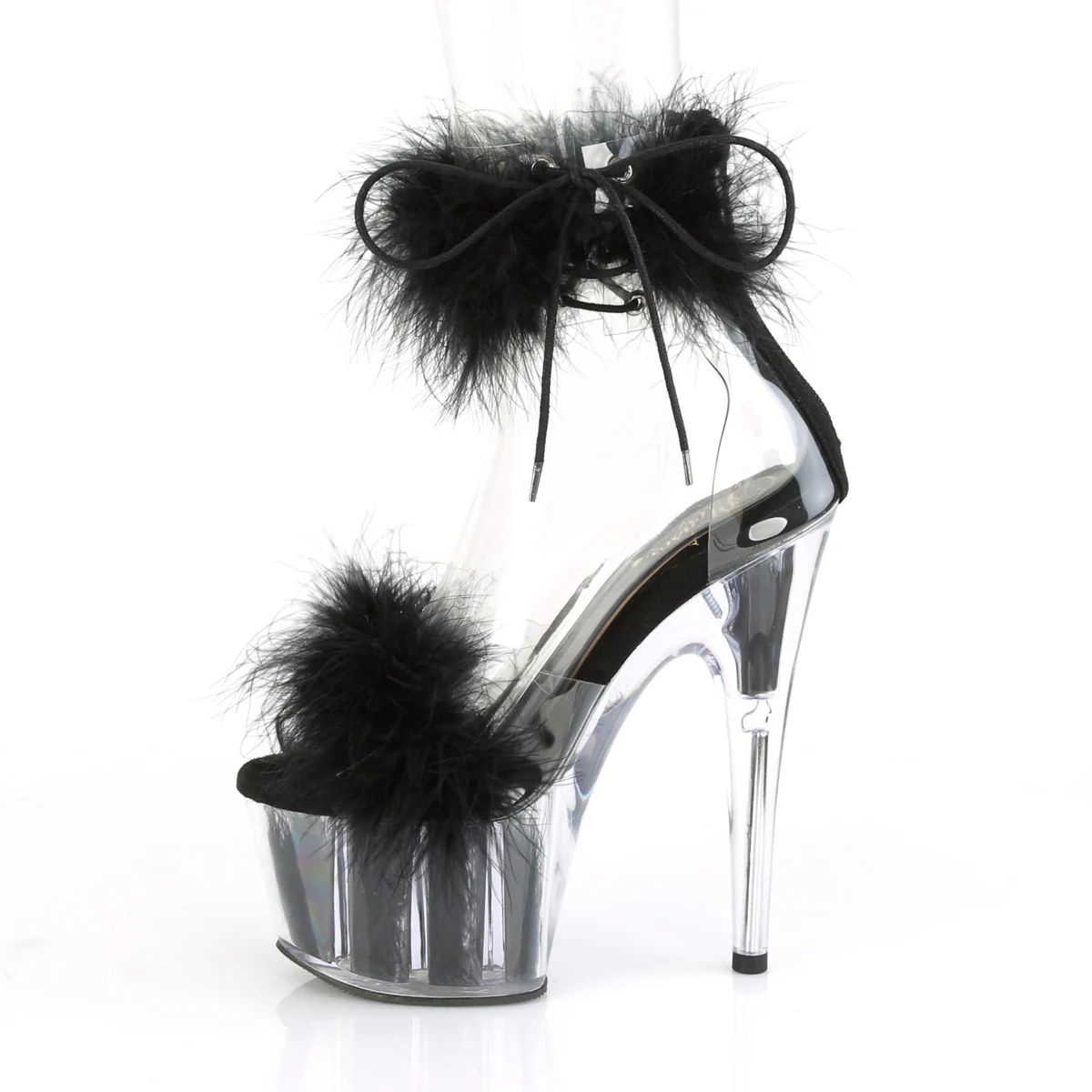 ADORE-724F Clear-Black Fur/Black Fur - Image 3