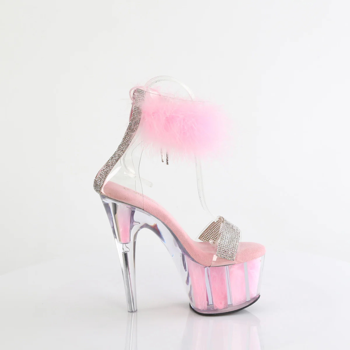 ADORE-727F Clear-Baby Pink Fur/M - Image 5