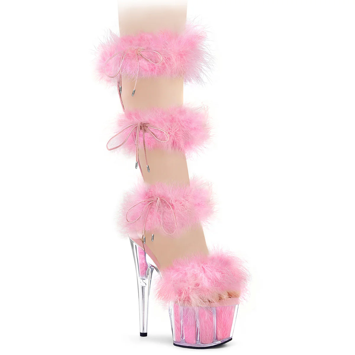 ADORE-728F  Clear-Baby Pink Fur/M