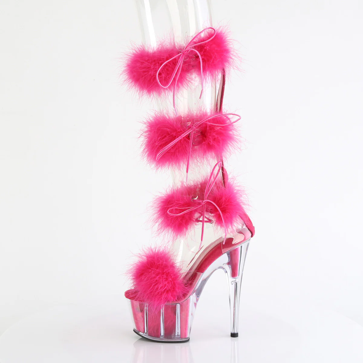 ADORE-728F Clear-Hot Pink Fur/M - Image 3